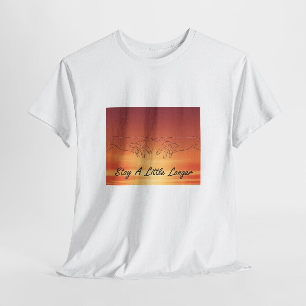 Sunset Butterfly Stay A Little Longer T-Shirt White